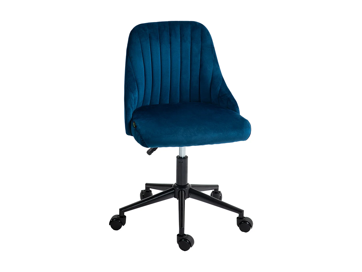 Draaibare bureaustoel, in hoogte verstelbaar, schuim, blauw, ergonomisch design (50x58x77-87cm)