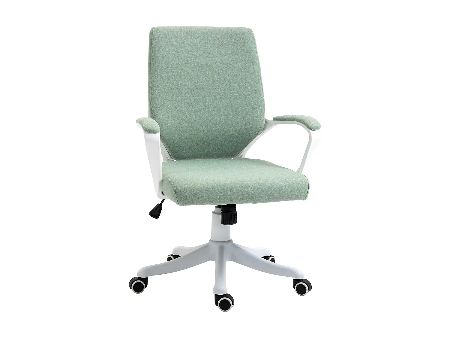 Sedia ergonomica da ufficio con funzione basculante, poliestere, verde (62x69x92-100 cm)