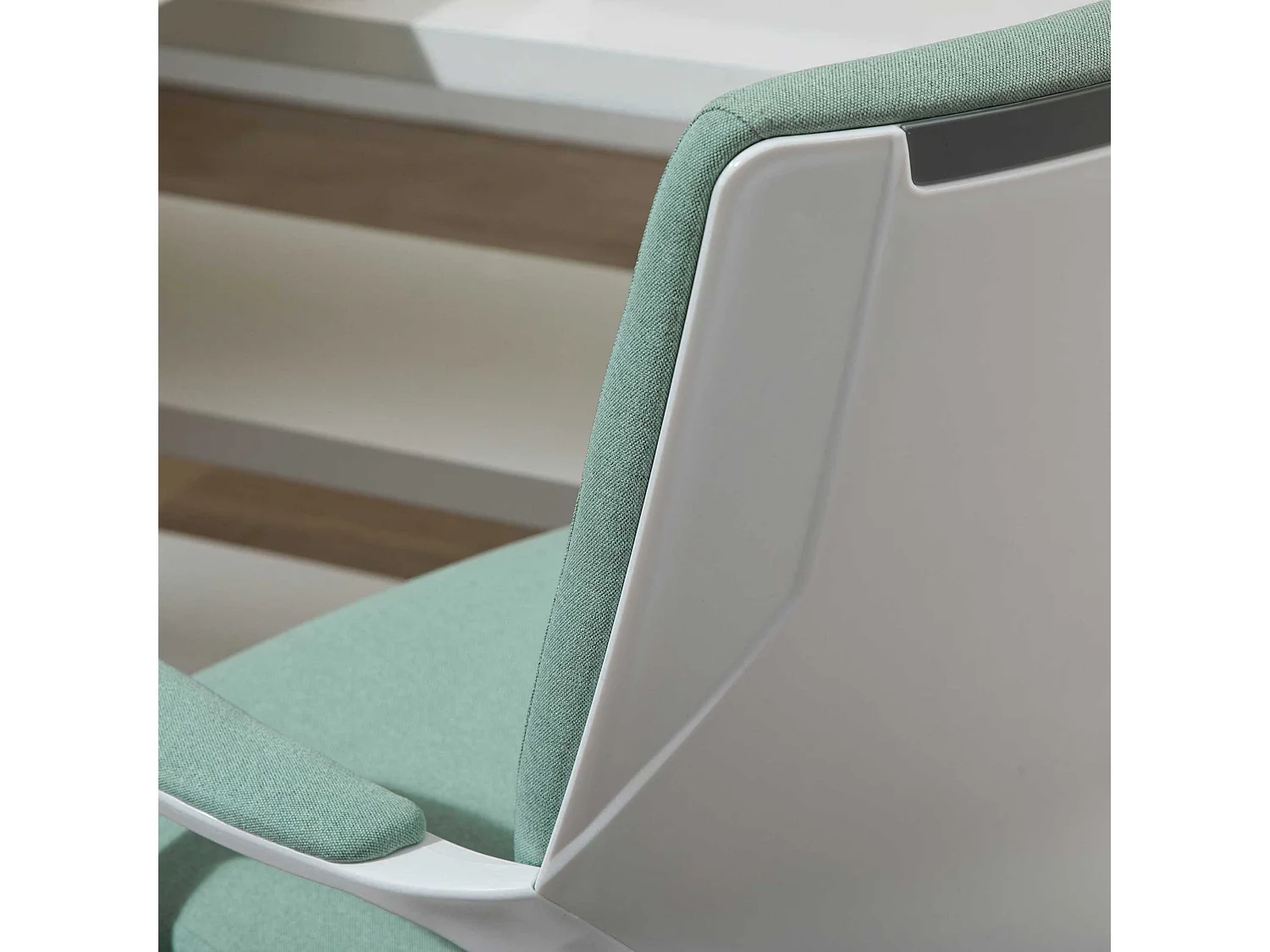 Sedia ergonomica da ufficio con funzione basculante, poliestere, verde (62x69x92-100 cm)