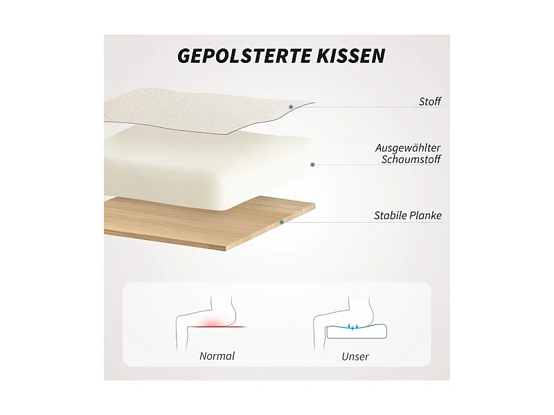 Draaibare bureaustoel met gewatteerde rugleuning, in hoogte verstelbaar, beige polyester (54x52x73-81cm)