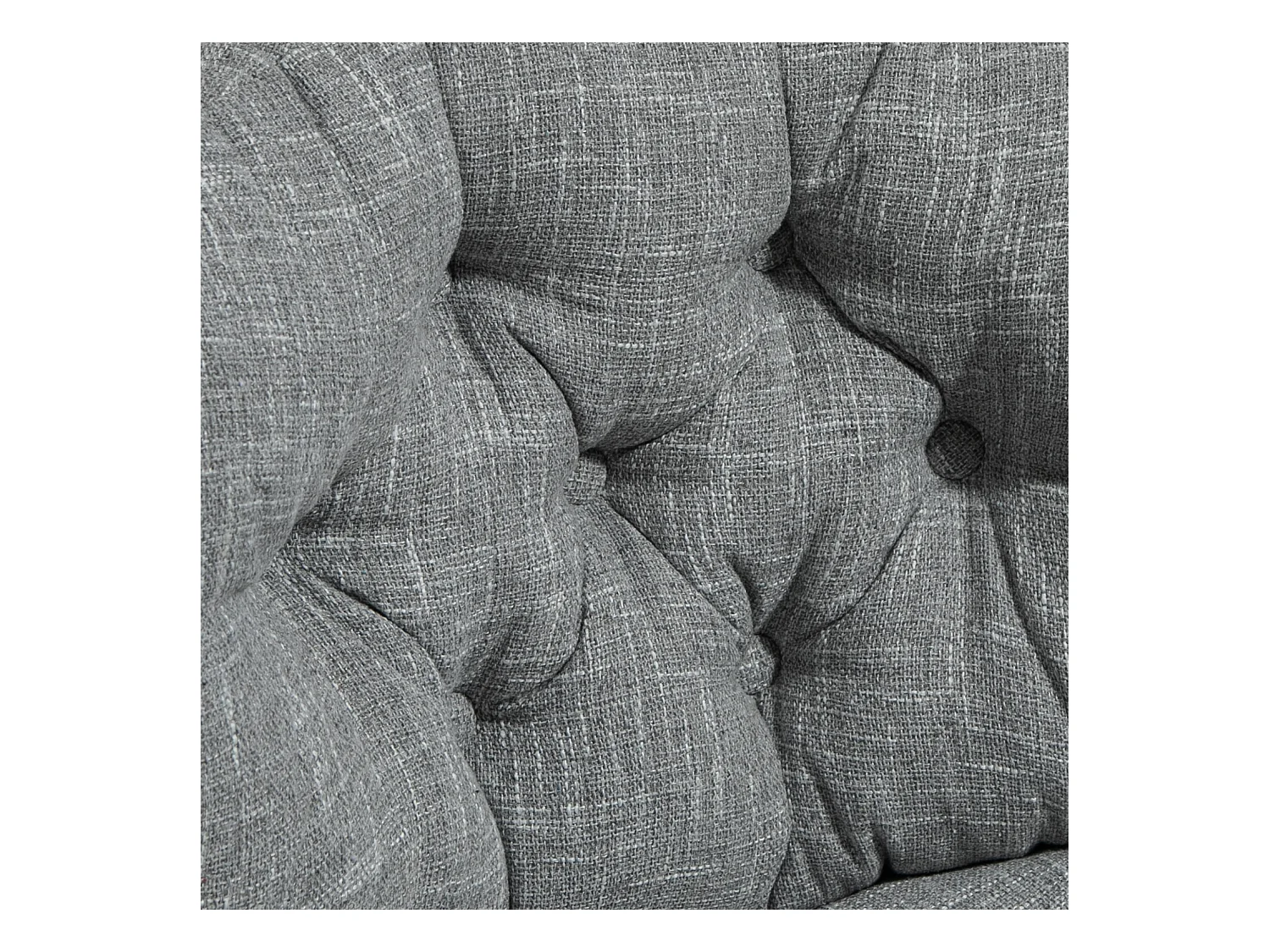 Fauteuil de bureau ergonomique avec fonction bascule, assise rembourrée, tissu lin gris (65x65x84-94cm)