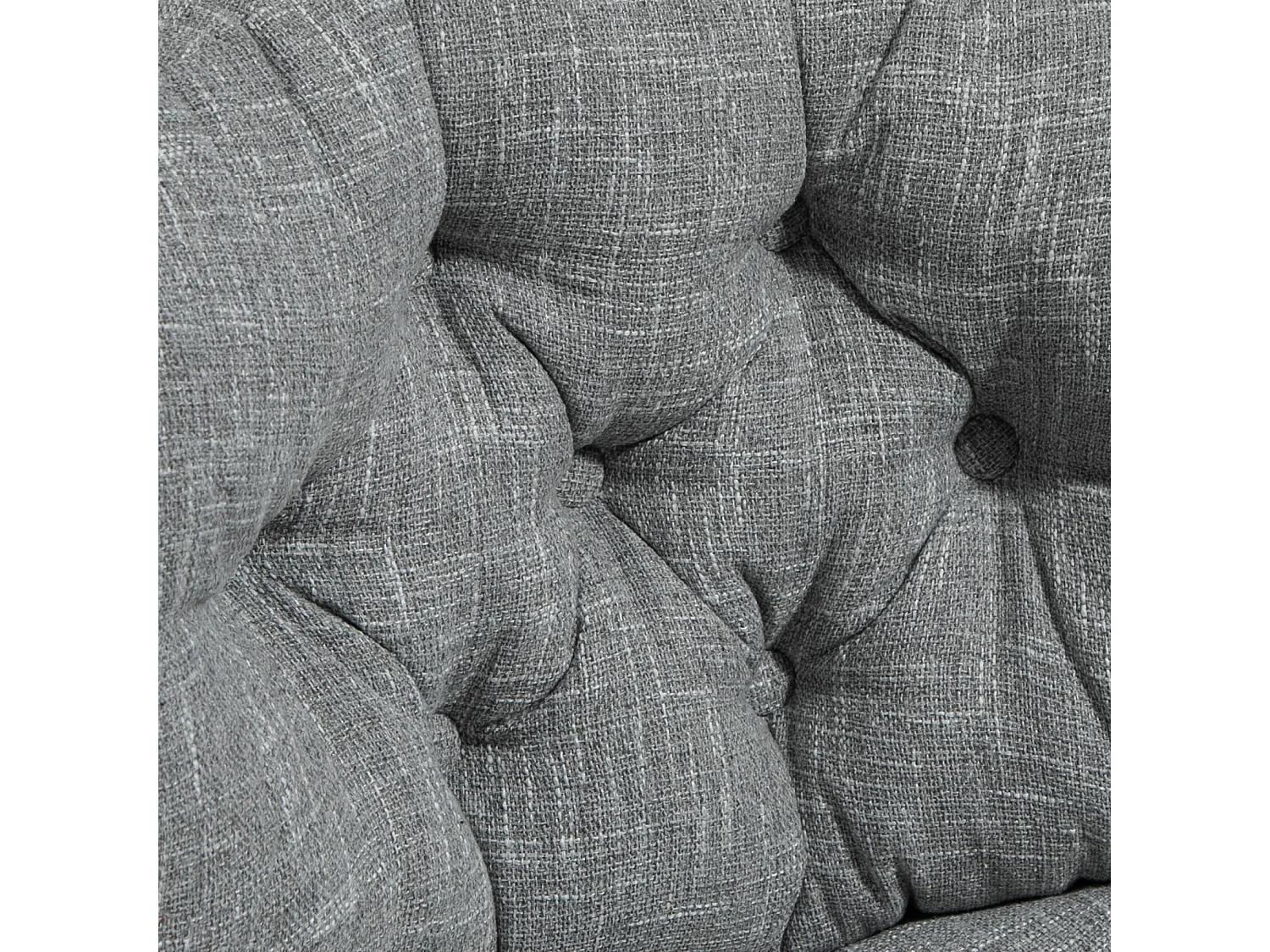 Fauteuil de bureau ergonomique avec fonction bascule, assise rembourrée, tissu lin gris (65x65x84-94cm)