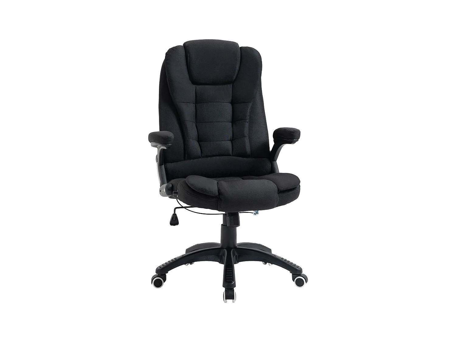 Ergonomische bureaustoel, in hoogte verstelbaar, kantelfunctie, linnen stof, zwart, (65x72x100-120 cm) ###