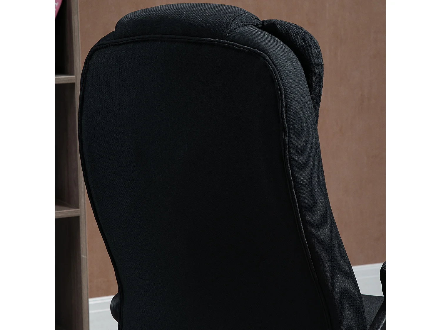 Sedia da ufficio ergonomica, altezza regolabile, funzione di inclinazione, tessuto di lino, nero, (65x72x100-120 cm) ###