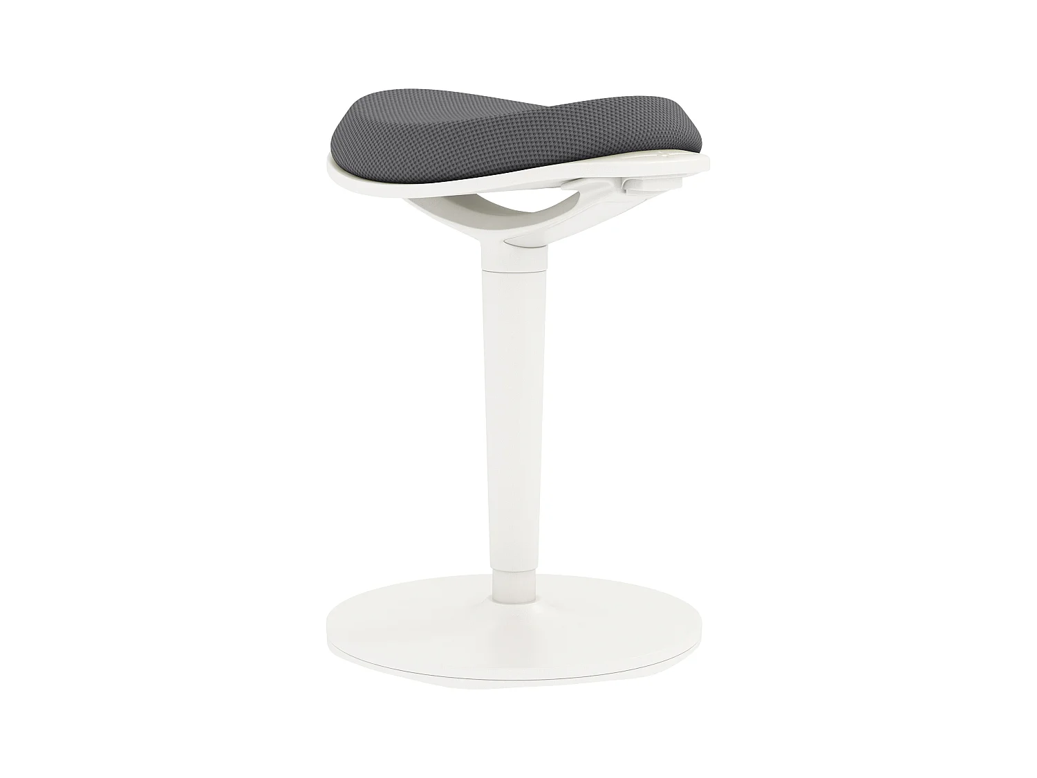 Sedia da ufficio ergonomica, girevole e regolabile in altezza in tessuto a rete grigio per un comfort ottimale (42,5x35,5x56,5-71,5 cm)