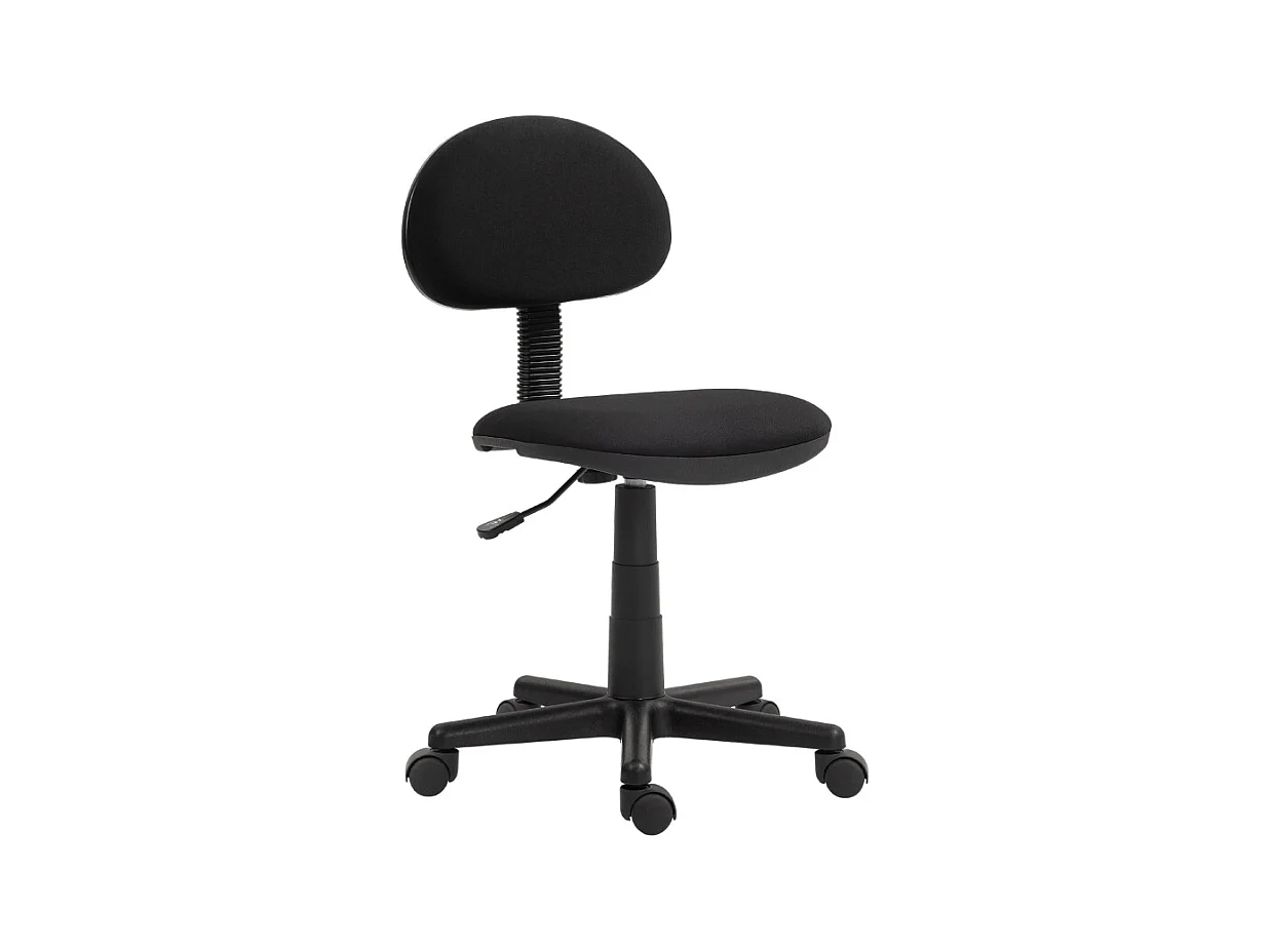 Fauteuil de bureau ergonomique, tissu élastique, noir, pivotant, réglable en hauteur (51x43x85 cm)