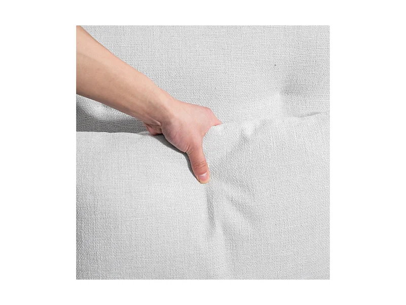 Chaise de bureau ergonomique avec soutien lombaire, dossier haut, repose-pieds, en polyester, crème (70x68x122 cm)