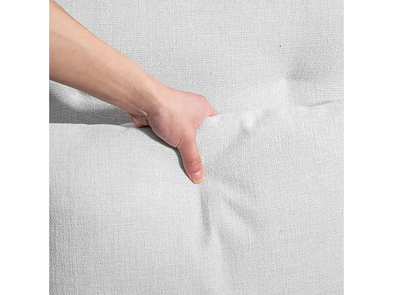 Chaise de bureau ergonomique avec soutien lombaire, dossier haut, repose-pieds, en polyester, crème (70x68x122 cm)