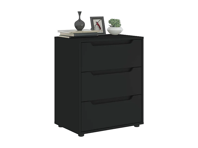 zwart dressoir 60x40x73 cm bewerkt hout