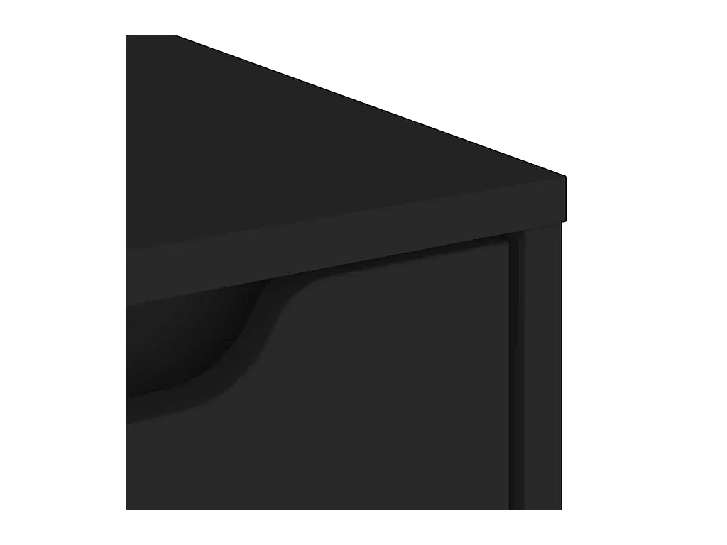 Buffet  noir 60x40x73 cm bois d'ingénierie