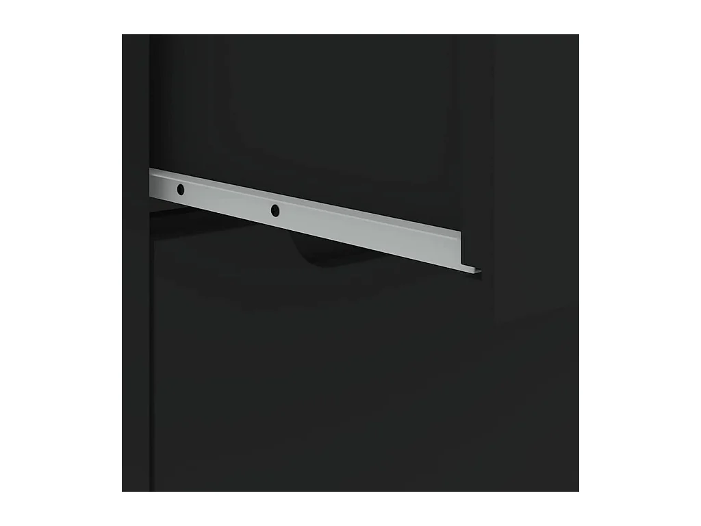 Buffet  noir 60x40x73 cm bois d'ingénierie