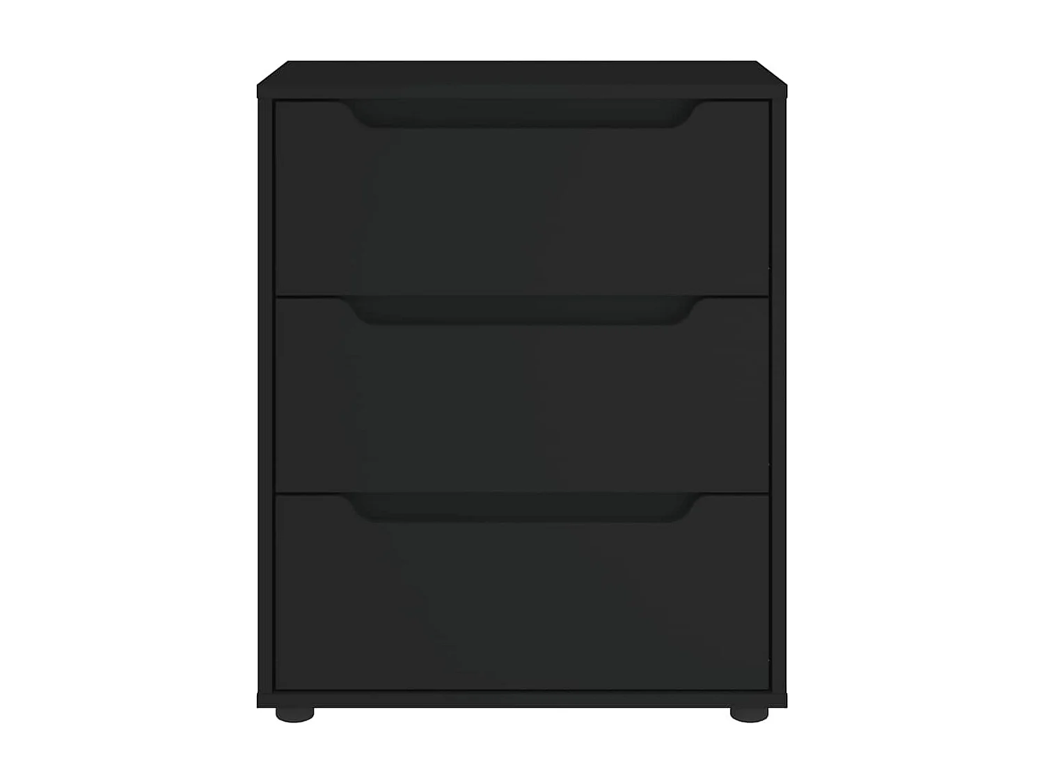 Buffet  noir 60x40x73 cm bois d'ingénierie