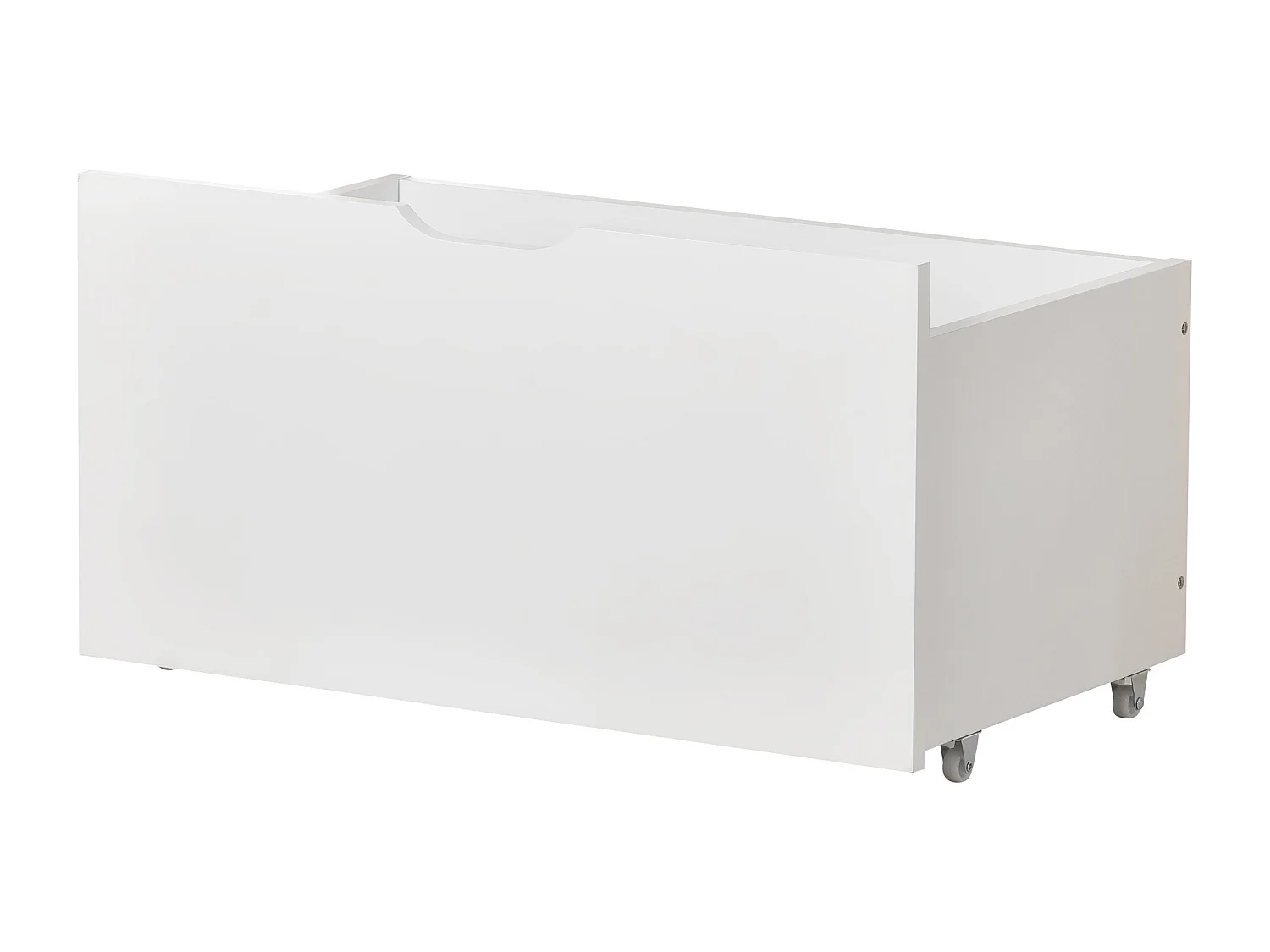 Cassetti portaoggetti per letto per bambini, in legno massello, bianco (87x44x15,5cm)