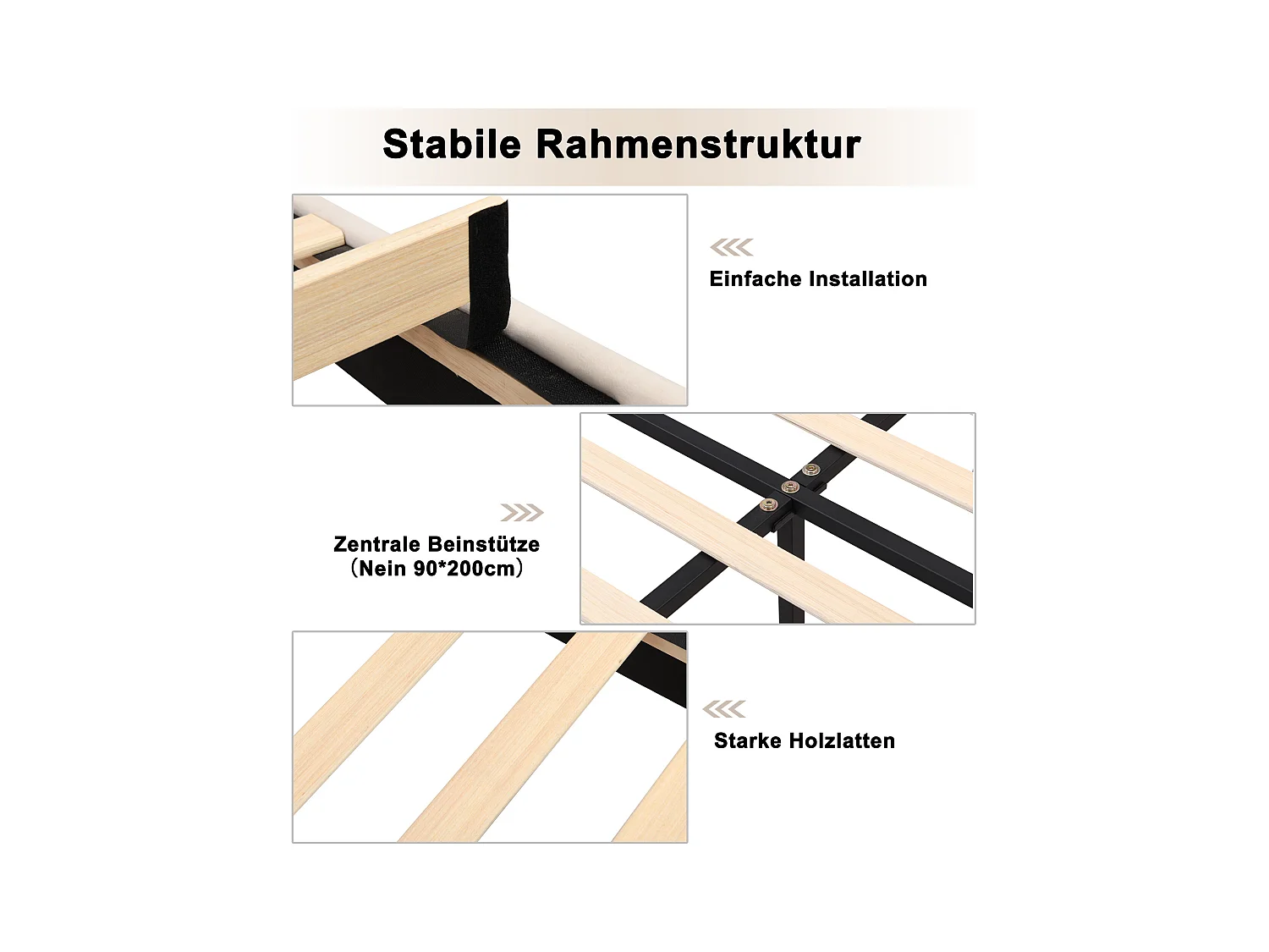Lit capitonné 90x200 cm, tête de lit avec boutons, pieds en métal doré, hauteur ajustable, velours beige (95x205x120/130 cm)