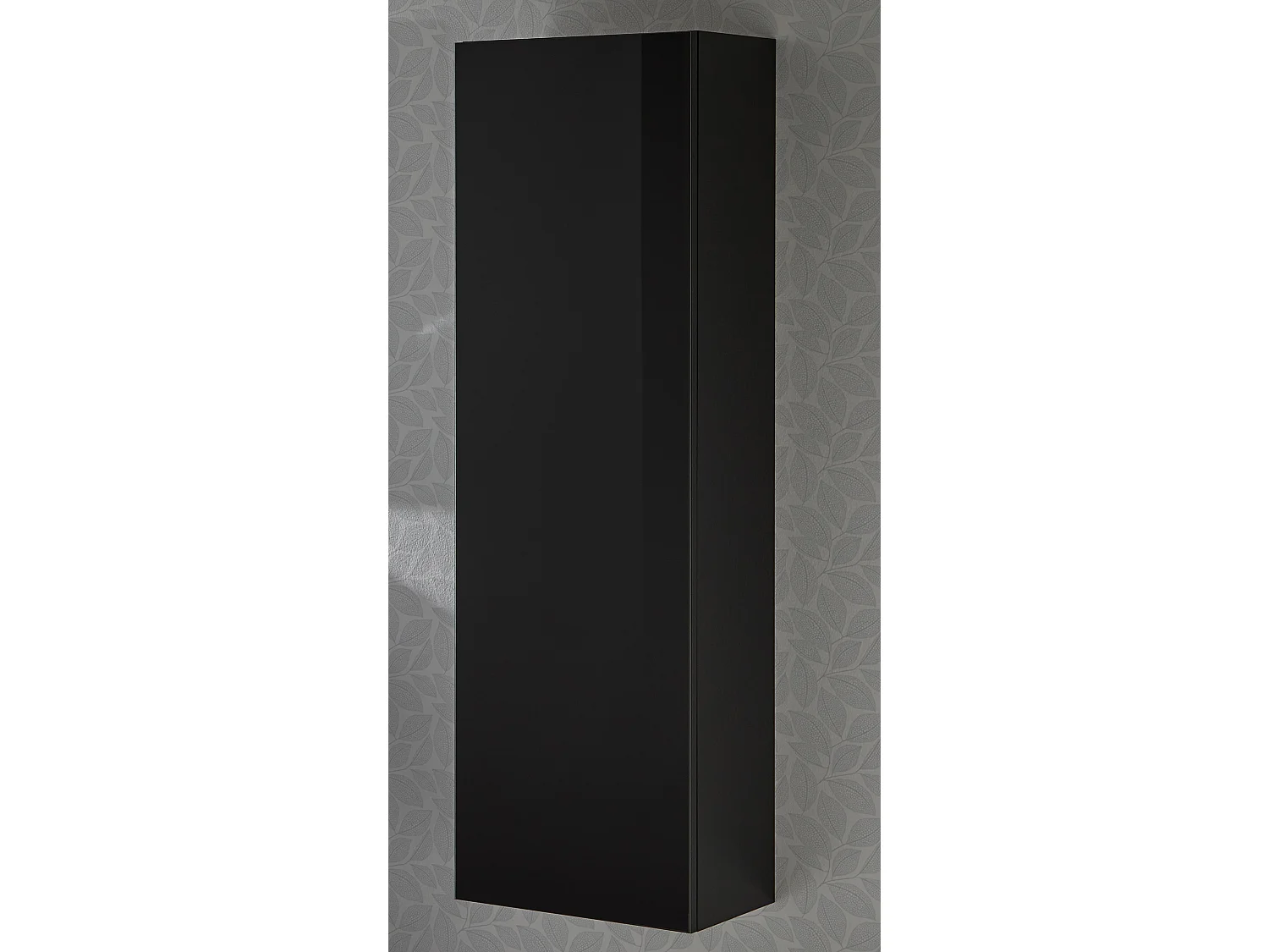 Ensemble de salle de bain coloris noir avec vasque à poser + miroir + colonne - Longueur meuble 100 x Profondeur 46 x Hauteur 56 cm