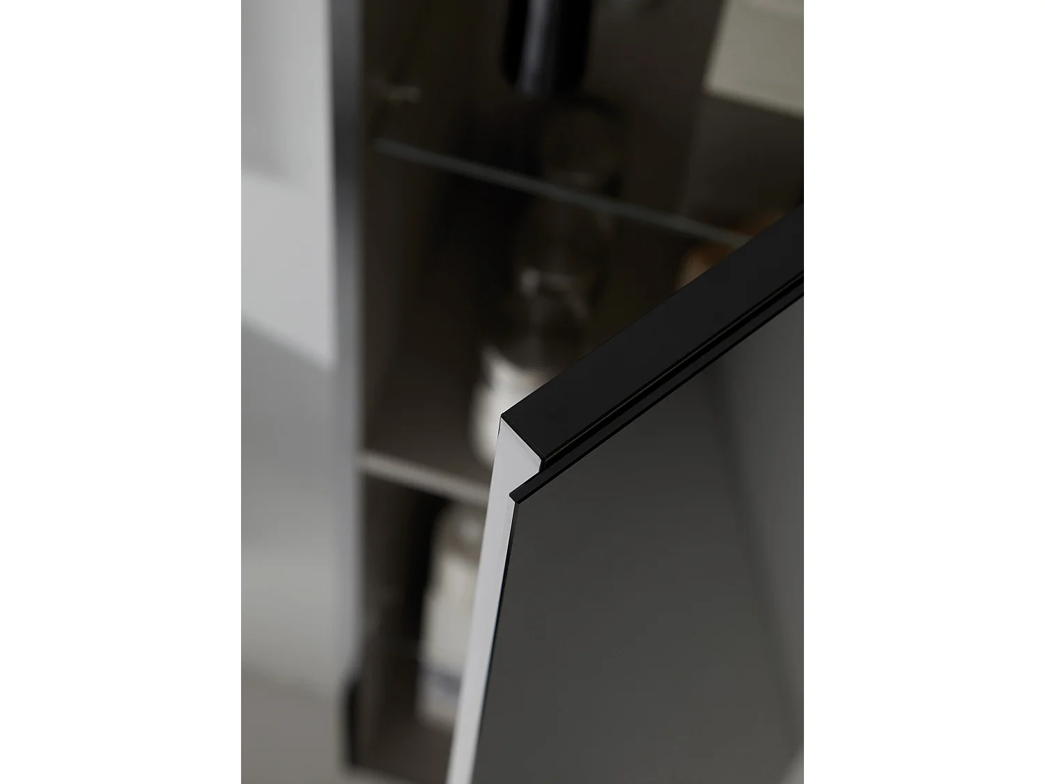 Ensemble de salle de bain coloris taupe avec vasque à poser + miroir + colonne - Longueur meuble 60 x Profondeur 46 x Hauteur 56 cm