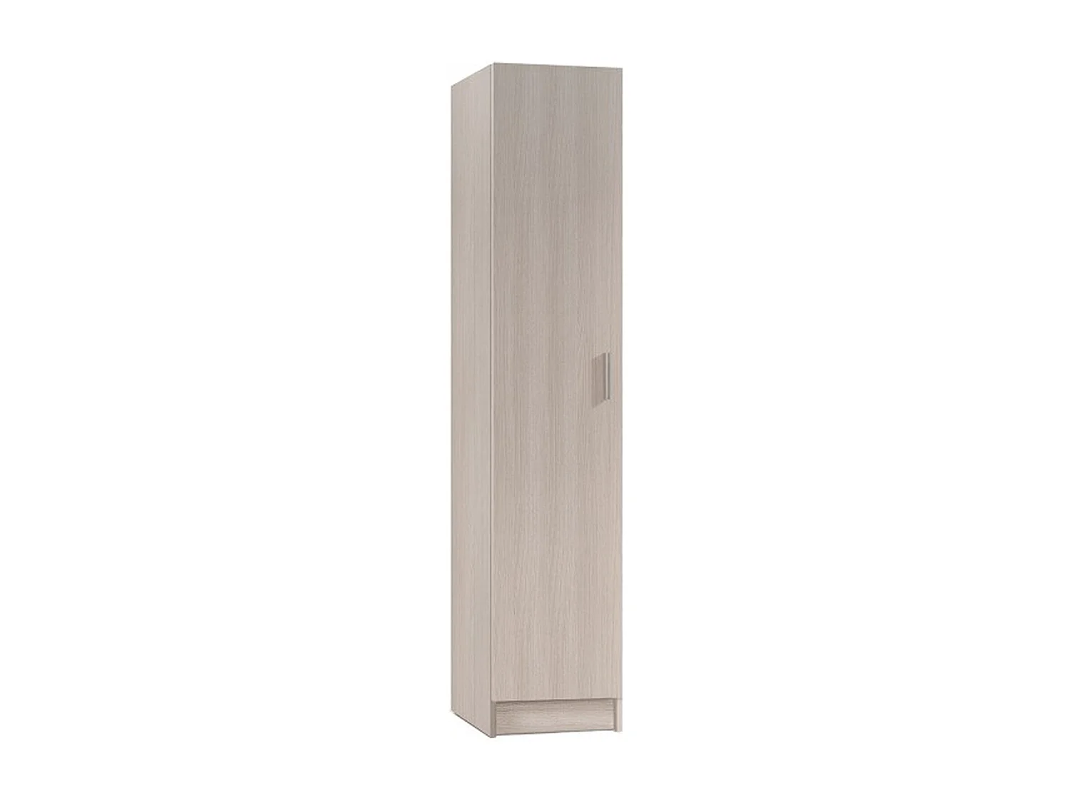 Colonne de rangement 1 porte en mélamine coloris chêne - Dim : H180 x L37.2 x P37 cm