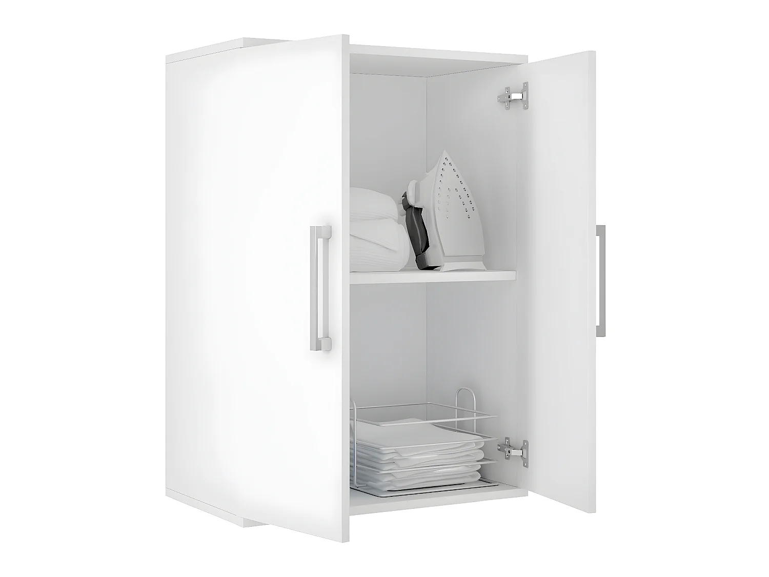 Meuble bas de rangement coloris blanc - longueur 60 x profondeur 30 x hauteur 67 cm