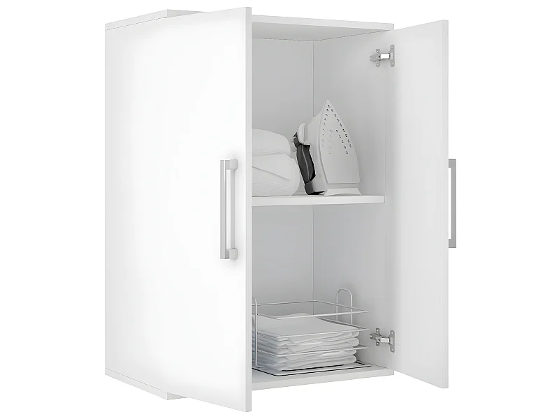 Meuble bas de rangement coloris blanc - longueur 60 x profondeur 30 x hauteur 67 cm