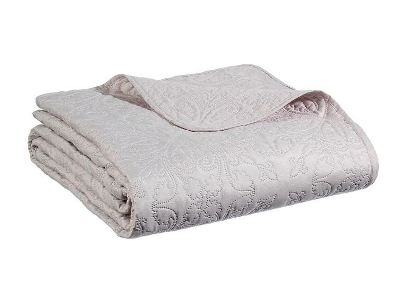 Dessus de lit + 2 taies d'oreiller coloris Beige en polyester - Longueur 260 x Profondeur 240 x Hauteur 0,50 cm