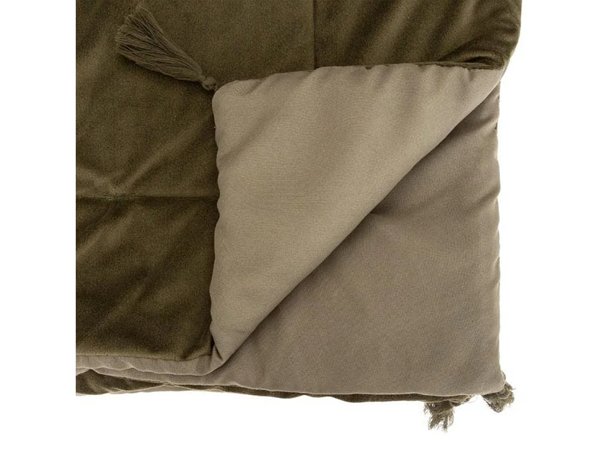 Drap de lit coloris vert kaki en polyester - Longueur 180 x Profondeur 80 x Hauteur 2 cm
