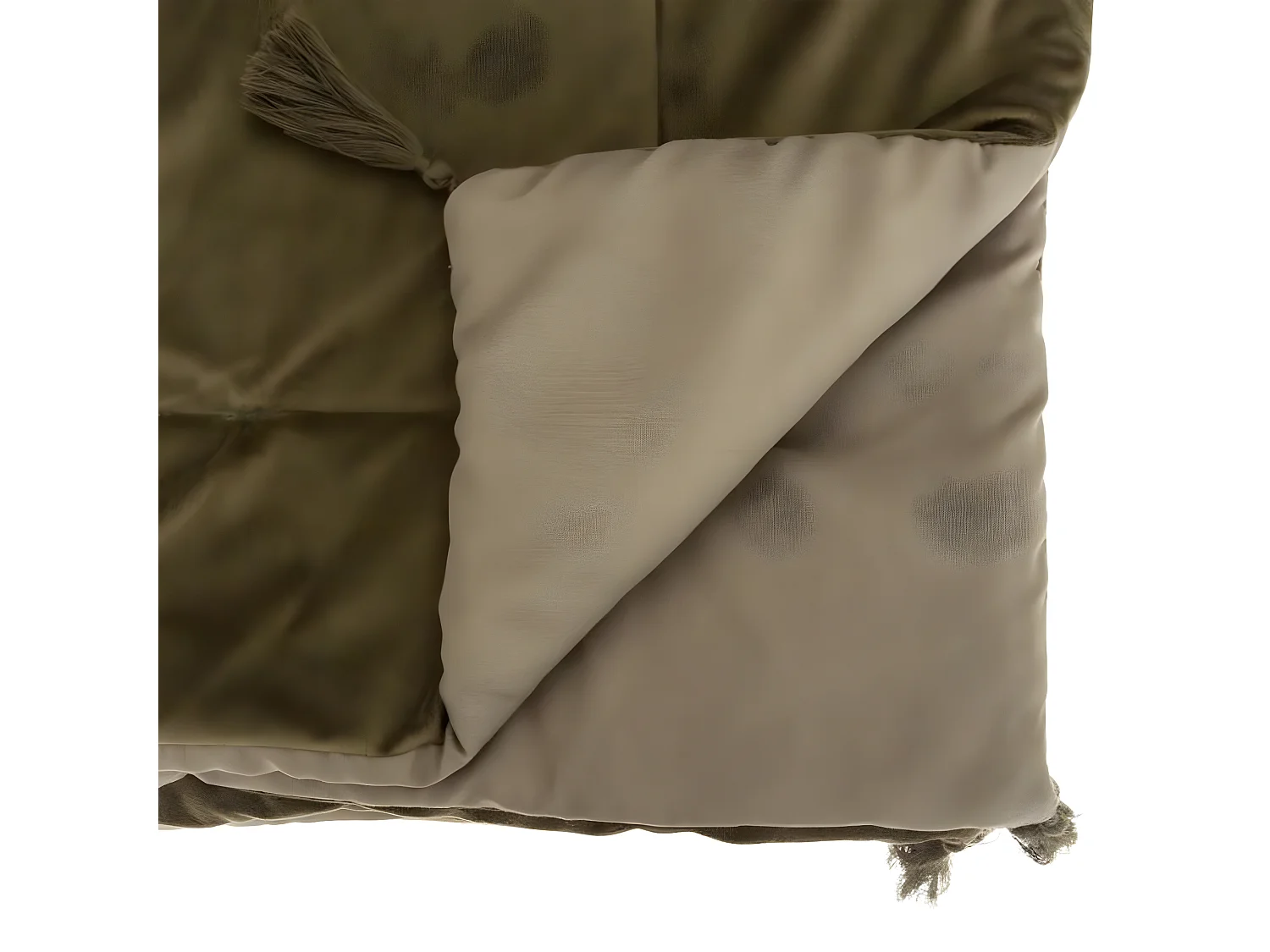 Drap de lit coloris vert kaki en polyester - Longueur 180 x Profondeur 80 x Hauteur 2 cm