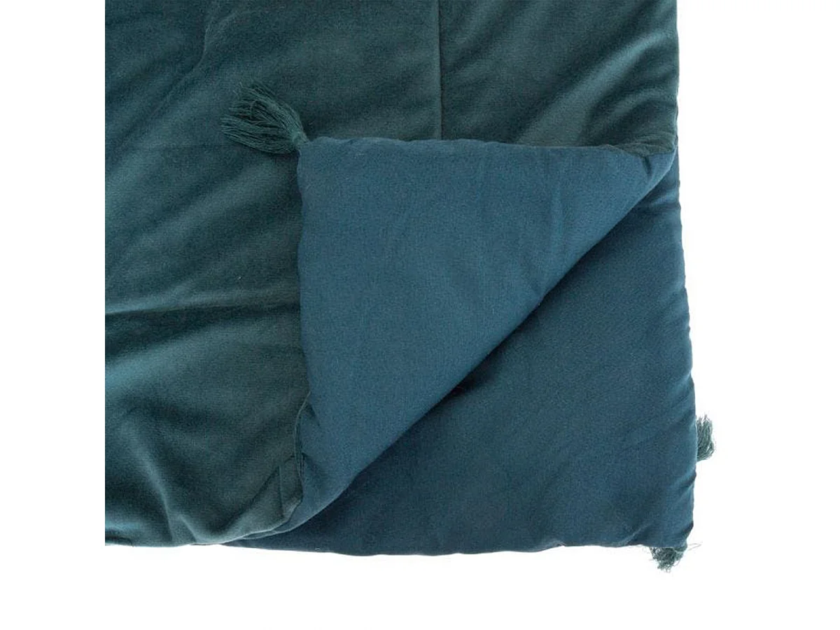 Drap de lit coloris Bleu Canard en polyester - Longueur 180 x Profondeur 80 x Hauteur 2 cm