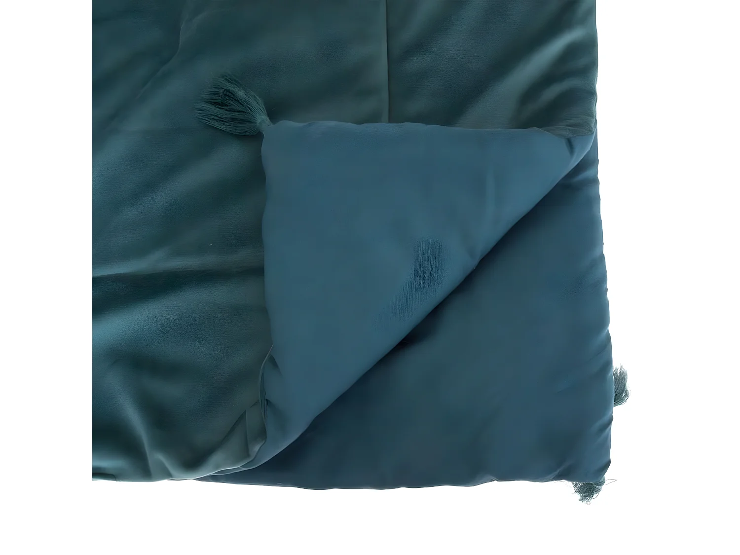 Drap de lit coloris Bleu Canard en polyester - Longueur 180 x Profondeur 80 x Hauteur 2 cm