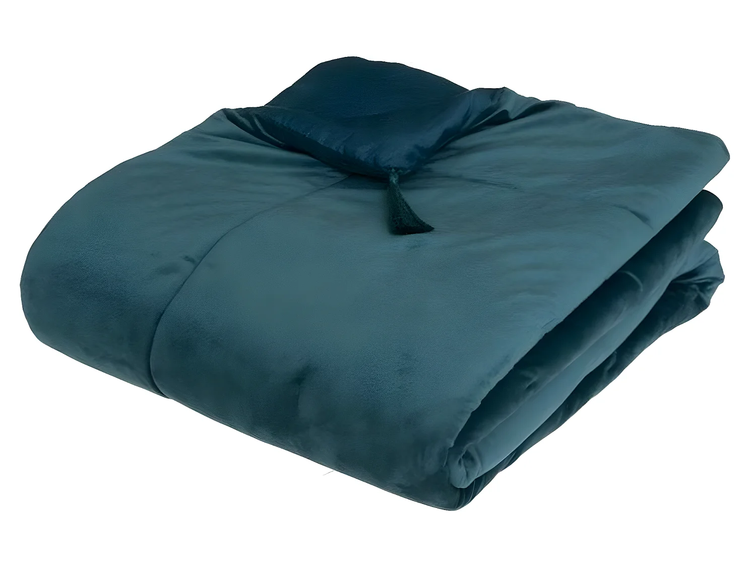 Drap de lit coloris Bleu Canard en polyester - Longueur 180 x Profondeur 80 x Hauteur 2 cm