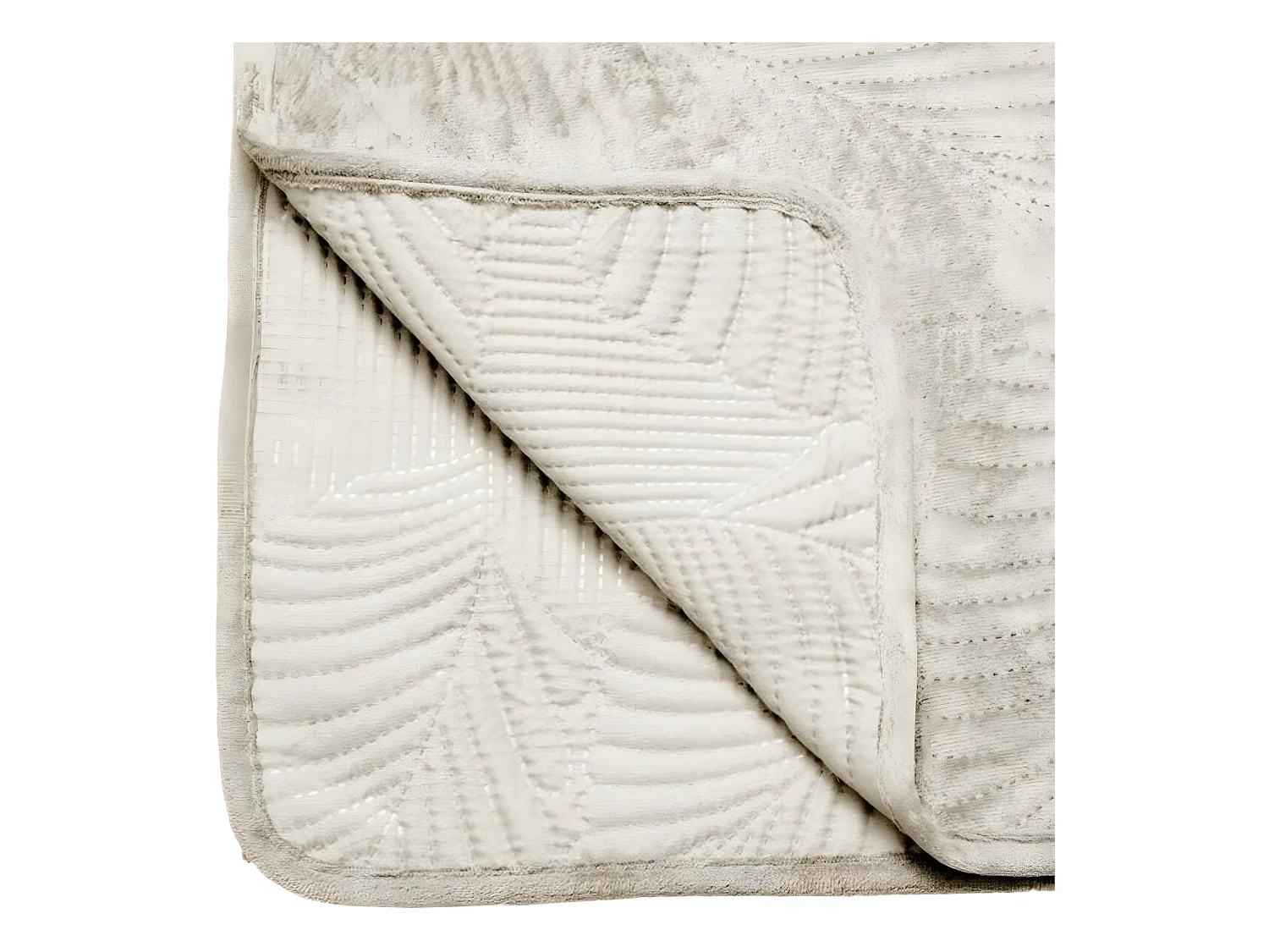 Dessus de lit coloris Ivoire en polyester - Longueur 260 x Profondeur 240 x Hauteur 1 cm