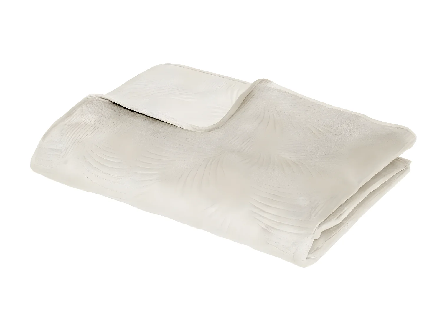 Dessus de lit coloris Ivoire en polyester - Longueur 260 x Profondeur 240 x Hauteur 1 cm