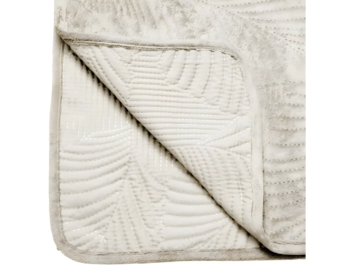 Dessus de lit coloris Ivoire en polyester - Longueur 260 x Profondeur 240 x Hauteur 1 cm