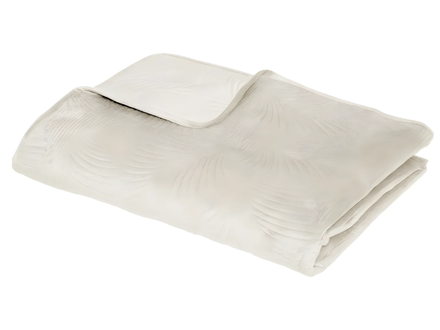 Dessus de lit coloris Ivoire en polyester - Longueur 260 x Profondeur 240 x Hauteur 1 cm