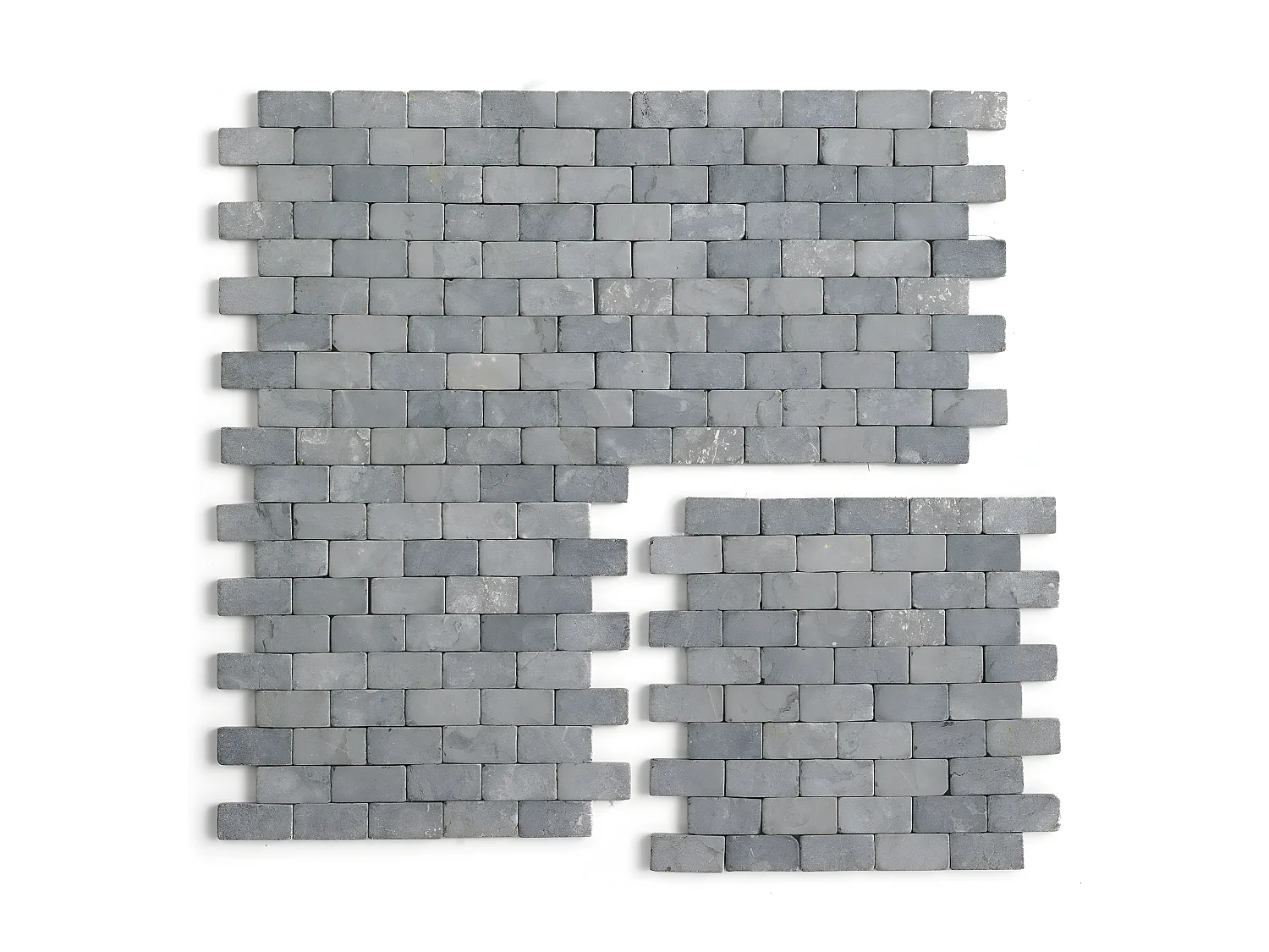 Carrelage mosaïque (Boite de 1m²) / Plaque de mosaïque mur et sol en marbre naturel coloris gris mat - 30 x 30 cm