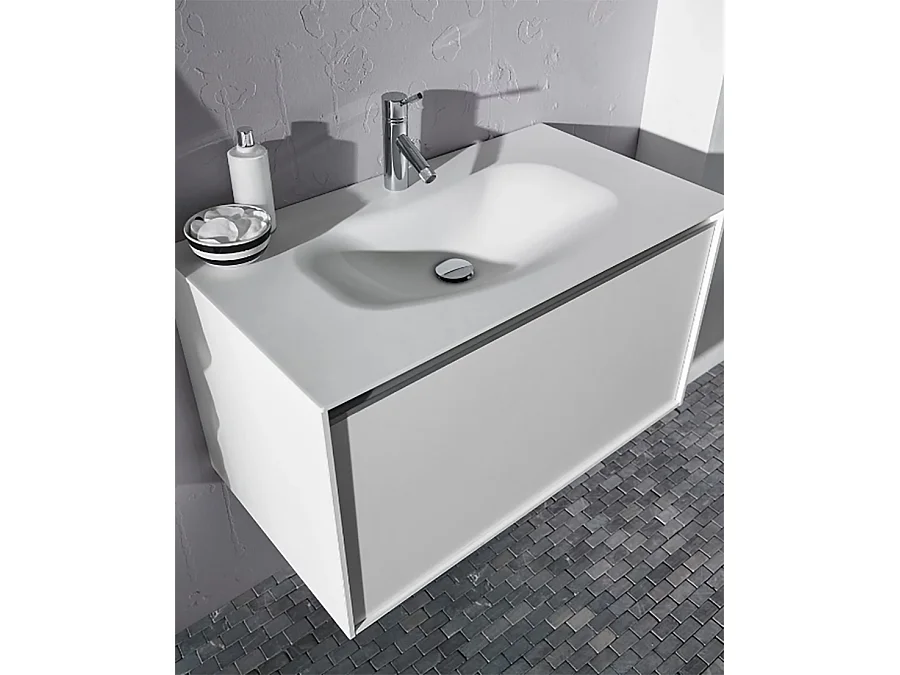 Carrelage mosaïque (Boite de 1m²) / Plaque de mosaïque mur et sol en marbre naturel coloris gris mat - 30 x 30 cm