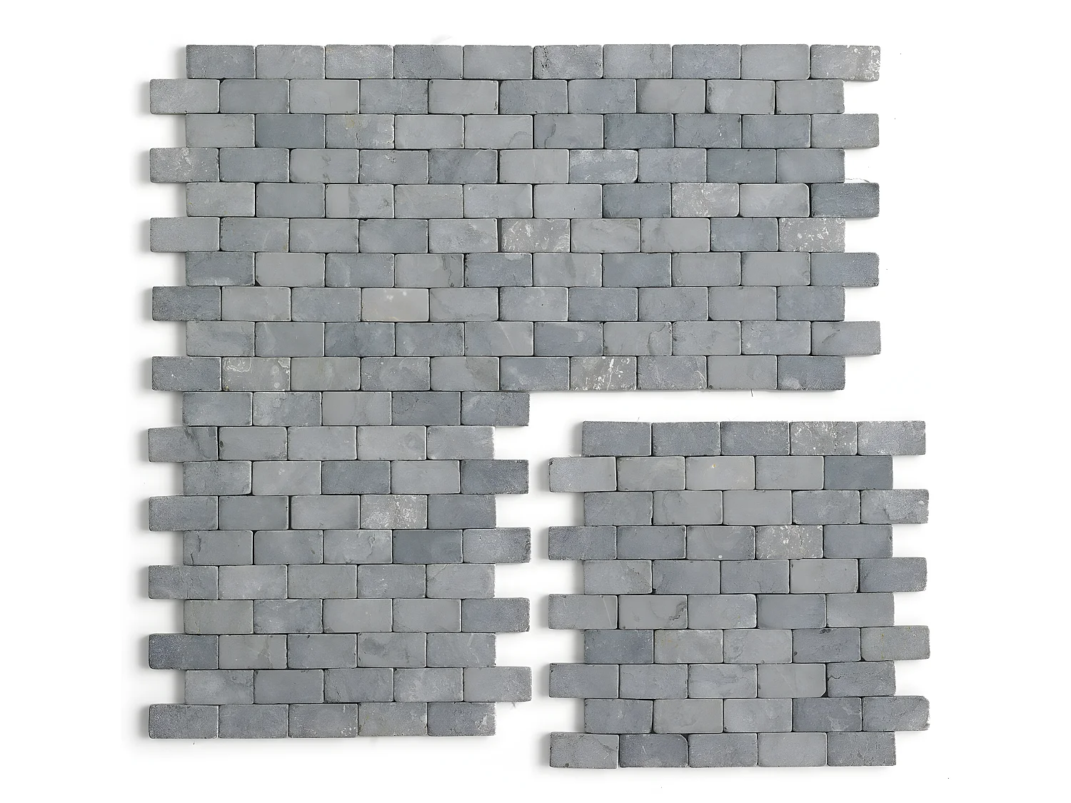 Carrelage mosaïque (Boite de 1m²) / Plaque de mosaïque mur et sol en marbre naturel coloris gris mat - 30 x 30 cm