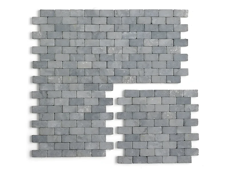 Carrelage mosaïque (Boite de 1m²) / Plaque de mosaïque mur et sol en marbre naturel coloris gris mat - 30 x 30 cm