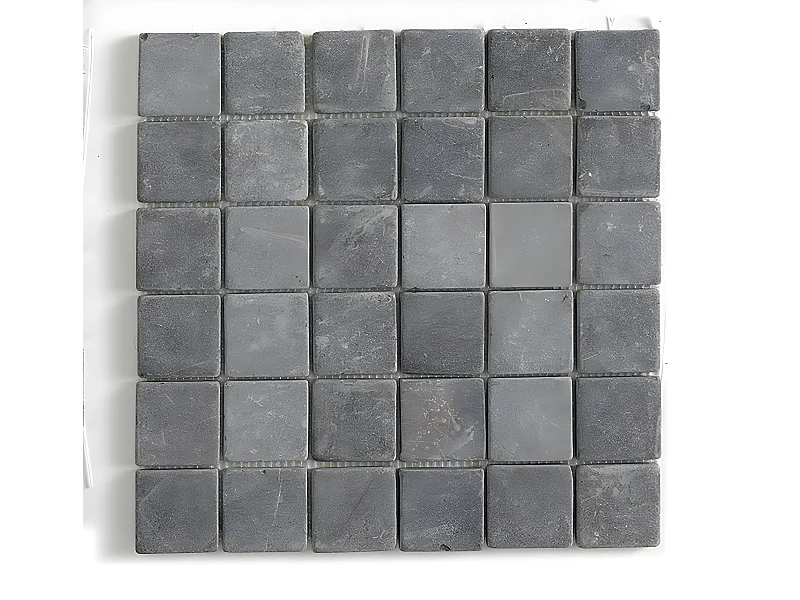 Carrelage de mosaïque/ Plaque mosaïque mur et sol en marbre naturel coloris gris - 30 x 30 cm