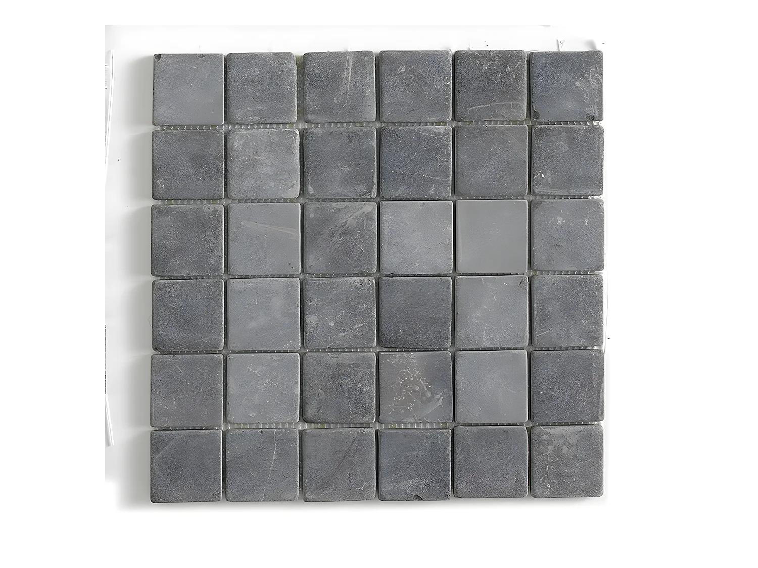 Carrelage de mosaïque/ Plaque mosaïque mur et sol en marbre naturel coloris gris - 30 x 30 cm