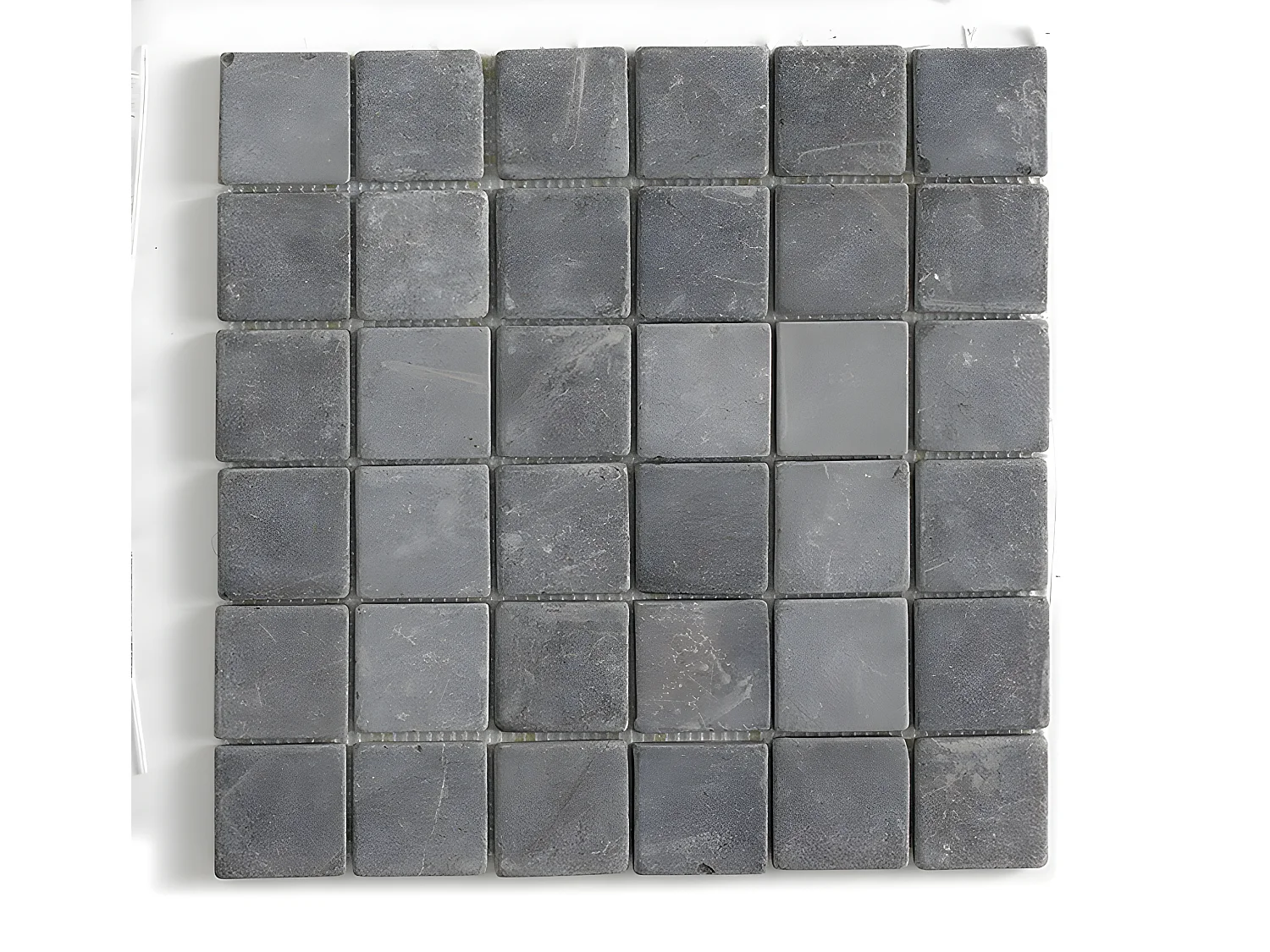 Carrelage de mosaïque/ Plaque mosaïque mur et sol en marbre naturel coloris gris - 30 x 30 cm