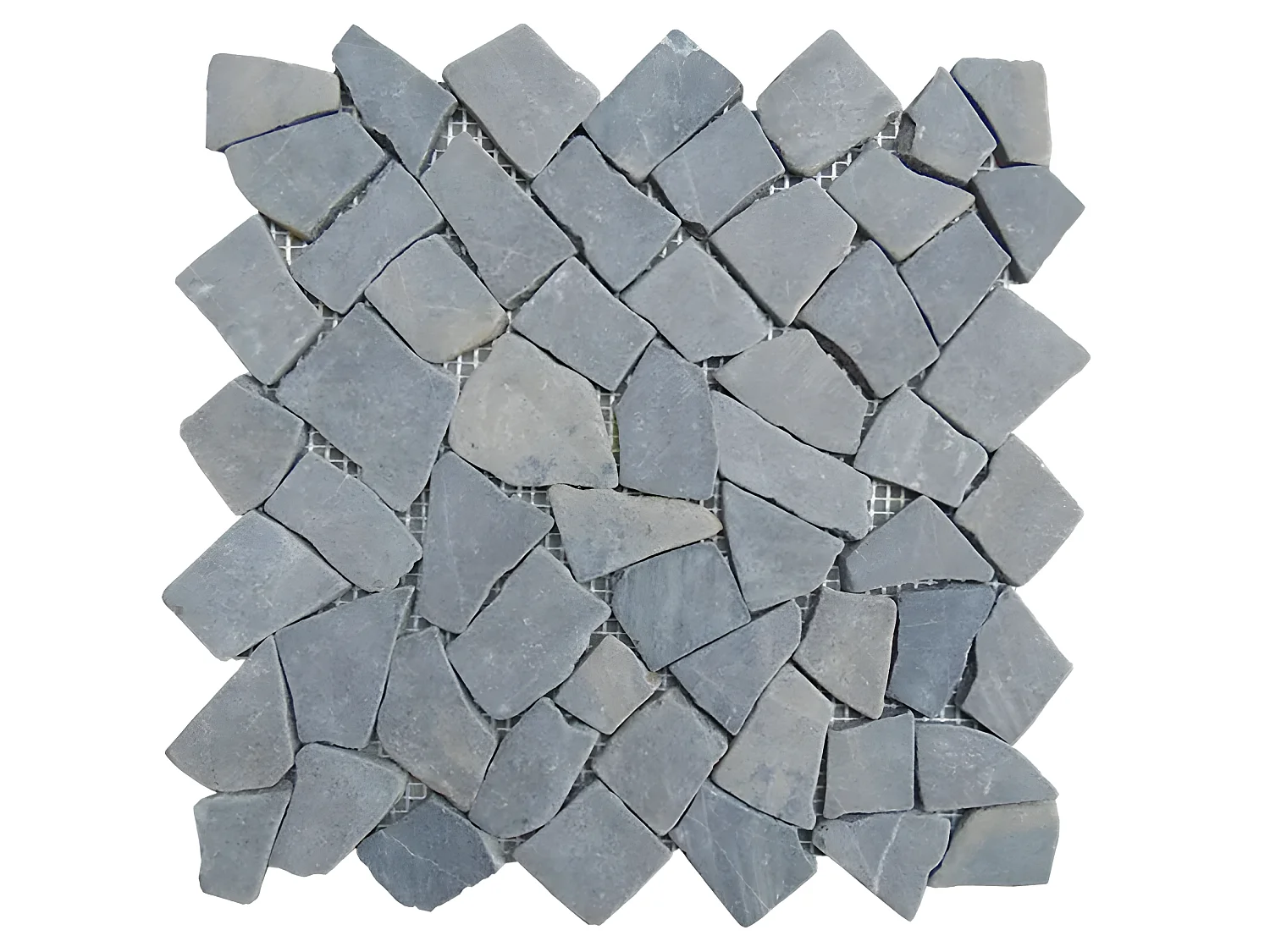 Carrelage de mosaïque/Plaque mosaïque mur et sol en marbre naturel coloris gris - 30 x 30 cm