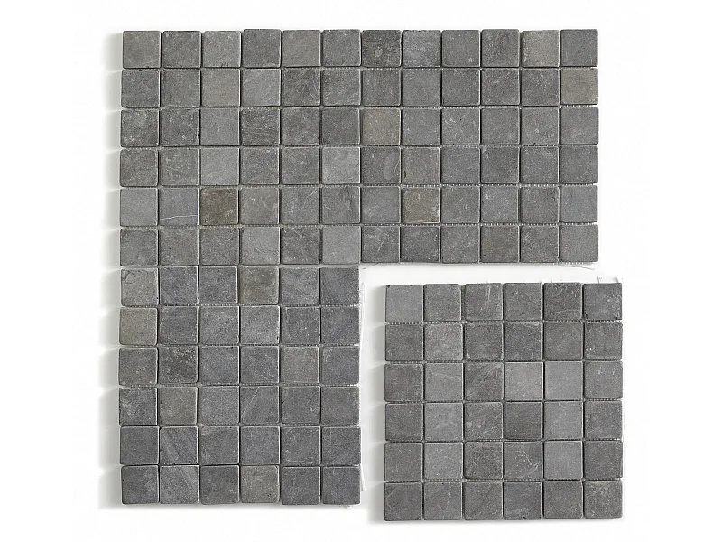 Carrelage de mosaïque (Boite de 1m²) / Plaque mosaïque mur et sol en marbre naturel coloris gris - 30 x 30 cm
