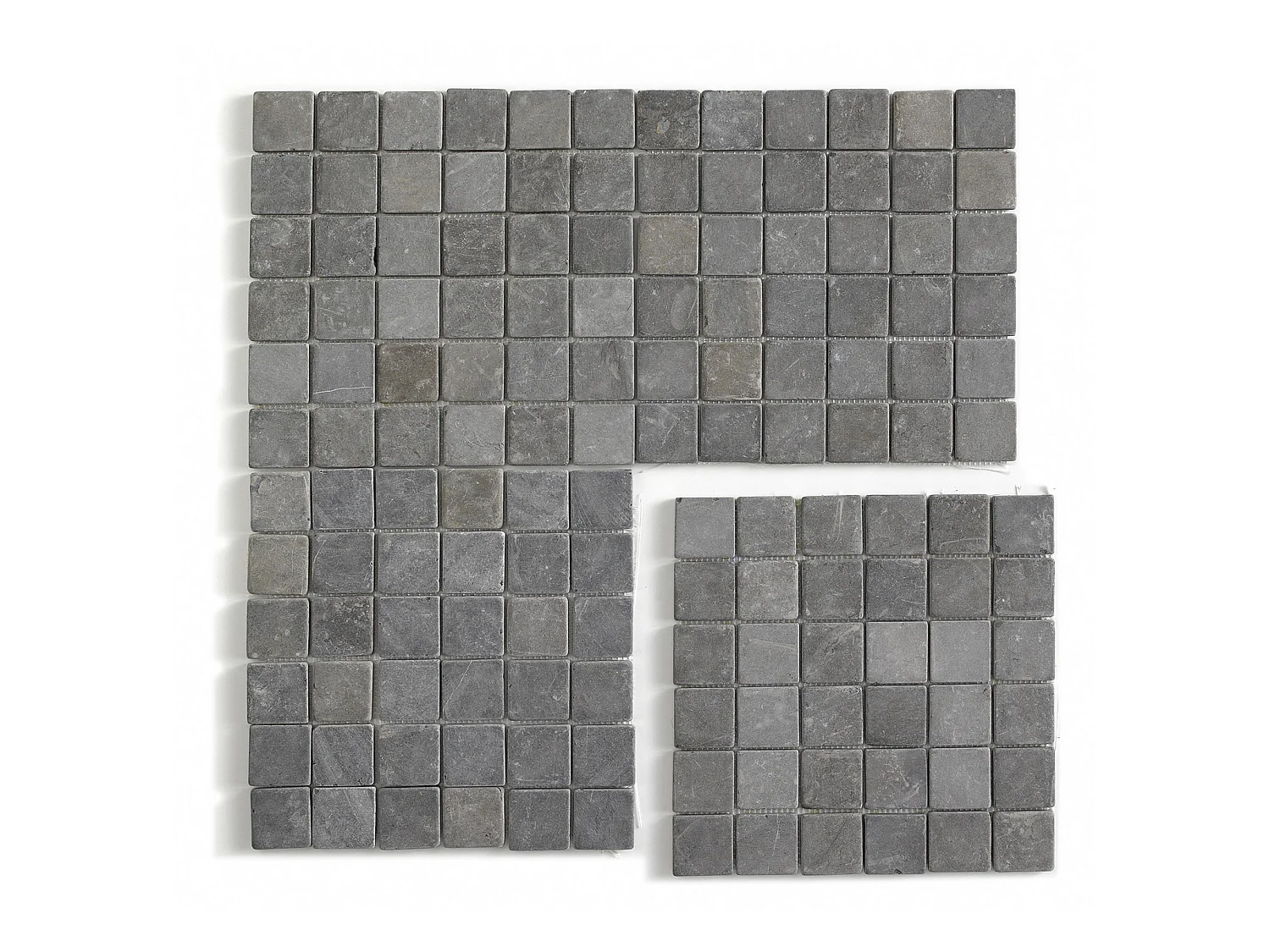Carrelage de mosaïque (Boite de 1m²) / Plaque mosaïque mur et sol en marbre naturel coloris gris - 30 x 30 cm