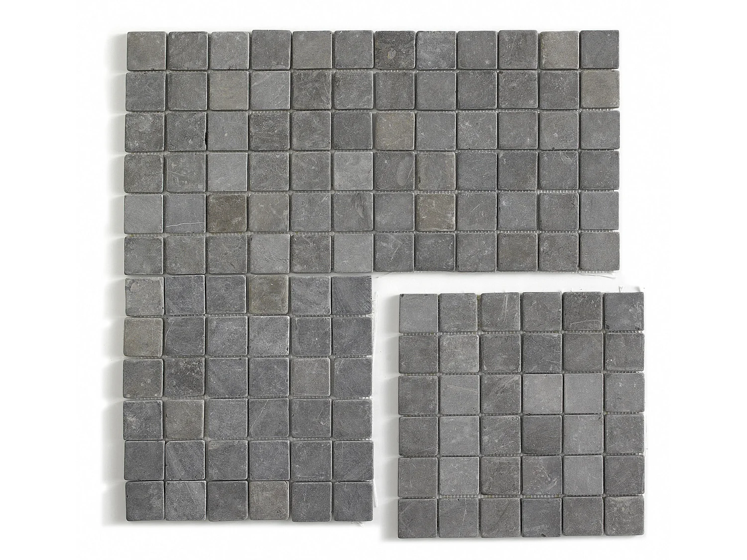 Carrelage de mosaïque (Boite de 1m²) / Plaque mosaïque mur et sol en marbre naturel coloris gris - 30 x 30 cm