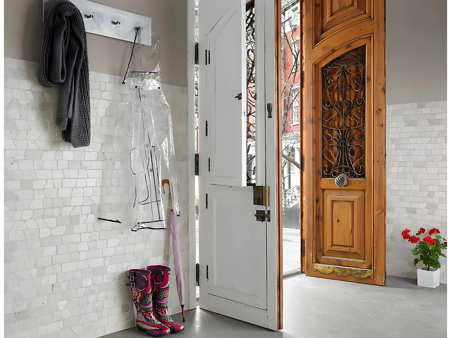 Carrelage mosaïque (Boite de 1m²) /Plaque de mosaïque mur et sol en marbre naturel coloris blanc - 14.8 x 30,5 cm