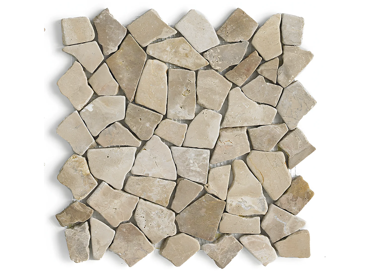 Carrelage de mosaïque/Plaque mosaïque mur et sol en marbre naturel coloris marron - 30 x 30 cm