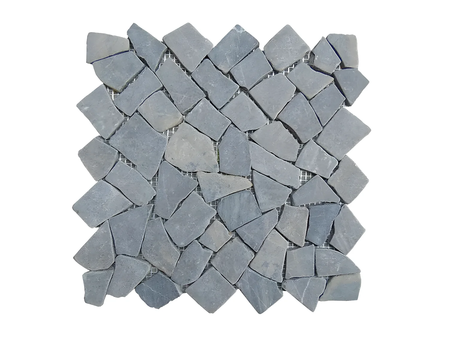 Carrelage de mosaïque (Boite de 1m²)/ Plaque mosaïque mur et sol en marbre naturel coloris gris - 30 x 30 cm