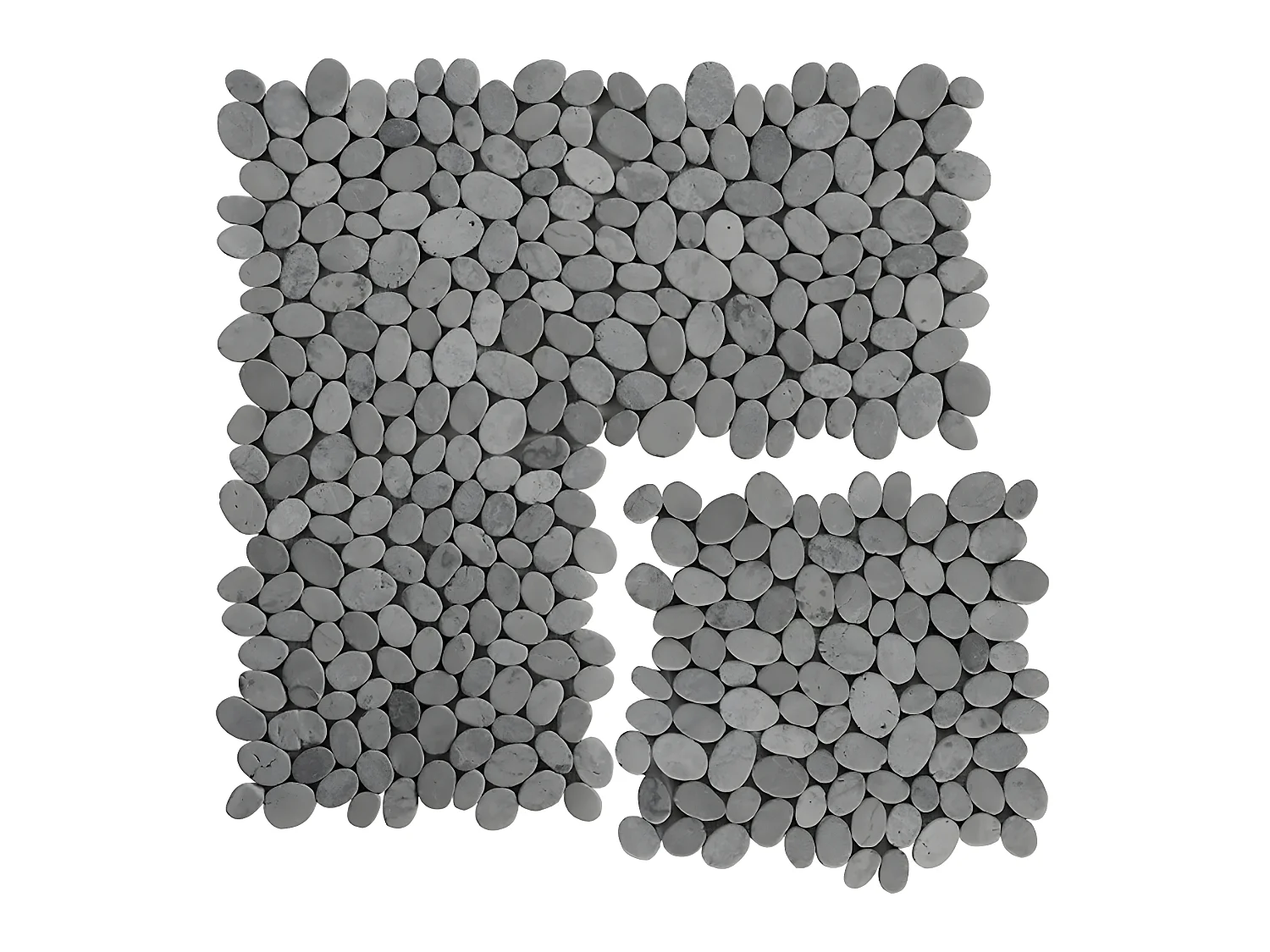 Carrelage de mosaïque/Plaque mosaïque mur et sol en marbre naturel coloris gris mat - 33 x 33 cm