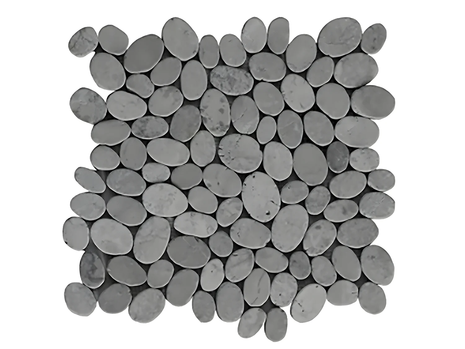 Carrelage de mosaïque/Plaque mosaïque mur et sol en marbre naturel coloris gris mat - 33 x 33 cm