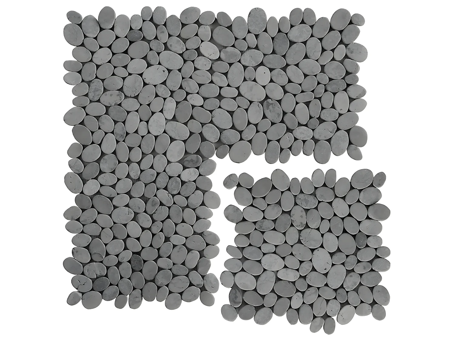 Carrelage de mosaïque/Plaque mosaïque mur et sol en marbre naturel coloris gris mat - 33 x 33 cm